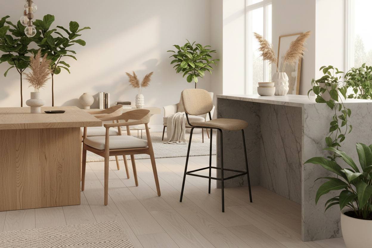 How to Mix and Match Dining Chairs and Bar Stools for a Cohesive Home