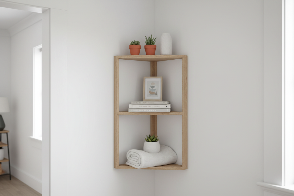 Effortlessly Beautiful: How a Corner Shelf Brings Balance to Your Room