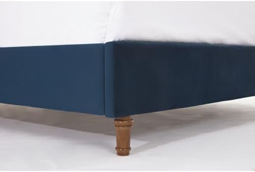 Upholstered Bed Frame, 54" Tall Headboard Wingback Upholstered Platform Bed Frame for Kids Teens Adults Bedroom Strong Wood Slats Support/No Box Spring Needed (Blue, Queen)