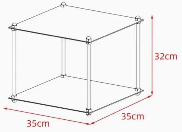 Modular Stainless Steel Shelving Unit, Silver Metal Storage Rack, Modern Living Room Side Table,Coffe Table (H12.6'')