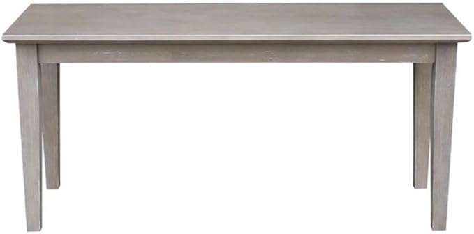 International Concepts Shaker Styled Bench, Washed Gray Taupe
