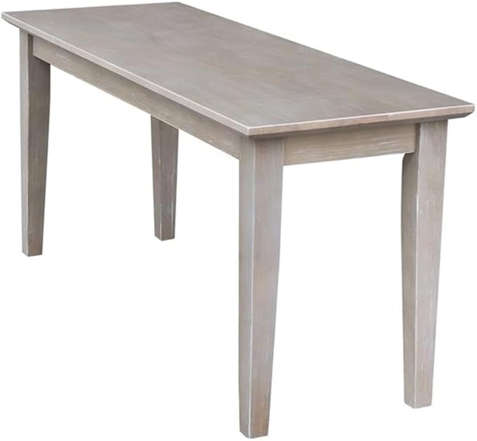 International Concepts Shaker Styled Bench, Washed Gray Taupe