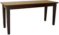 IC International Concepts, Shaker Styled Bench , 450lbs wt capacity, Solid Real Wood, Sturdy Parawood, Rich Mocha