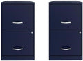 Scranton & Co Set of 2 18" D 2-Drawers Metal File Cabinet in Navy
