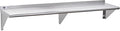 Profeeshaw NSF Stainless Steel Shelf 14” x 72”, 450 lb Commercial Shelves Wall Mounted Metal Shelving with Backsplash and 2 Brackets for Restaurant, Bar, Utility Room, Kitchen and Garage