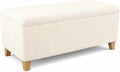 HomePop Storage Bench, Pearl Cream, Rectangle