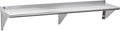 Profeeshaw NSF Stainless Steel Shelf 12” x 60”, 315 lb Commercial Shelves Wall Mounted Metal Shelving with Backsplash and 2 Brackets for Restaurant, Bar, Utility Room, Kitchen and Garage