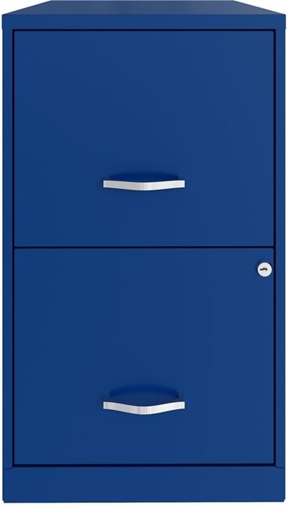 Scranton & Co Set of 2 18" D 2-Drawers Metal File Cabinet in Classic Blue