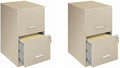 Scranton & Co Set of 2 18" D 2-Drawers Metal File Cabinet in Putty/Beige