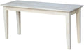 IC International Concepts, Shaker Style Bench, 450 Wt. Capacity, Solid Real Wood, Sturdy Parawood,14 X 39 X 18, Minimum Assembly, DIY, Paint or Stain in Any Color, Unfinished