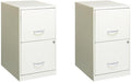 Scranton & Co Set of 2 18" D 2-Drawers Metal File Cabinet in Pearl White
