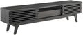 Modway Render Mid-Century Modern Low Profile 70 Inch TV Stand in Charcoal, 70"