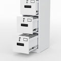 GarveeHome 4 Drawer Metal File Cabinet with Independent Locks, Heavy Duty Steel Vertical Filing Cabinet for A4 Letter/Legal Size, Locking Drawers for Home Office School, White