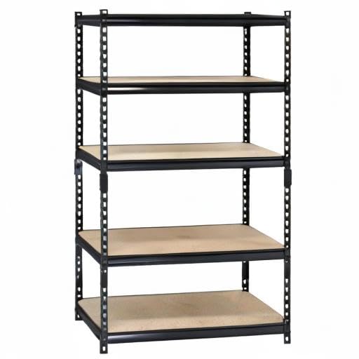 Juggernaut Storage 30"W x 12"D x 60"H Five-Shelf Steel Shelving Unit, 3000 lb Capacity, Black,BSS301260