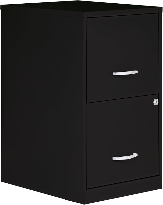 NuSparc 2 Drawer Locking Filing Cabinet | Pre-Assembled Steel Construction | Space-Saving Design is Perfect for Home and Small Office | Letter-Size | Assembled in North America