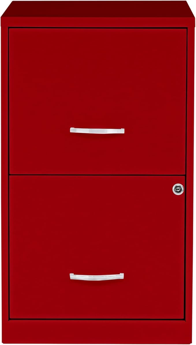 NuSparc 2 Drawer Locking Filing Cabinet | Pre-Assembled Steel Construction | Space-Saving Design is Perfect for Home and Small Office | Letter-Size | Assembled in North America