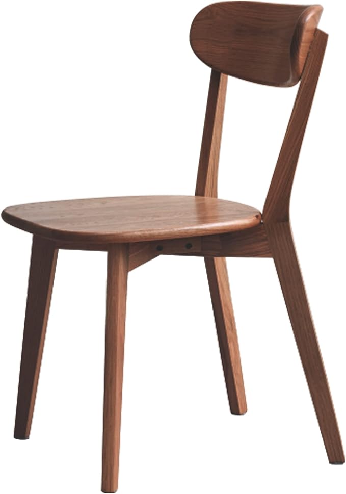 Wood Dining Chairs Set of 1, Modern Solid Wood Chair with Armrest, Kitchen Chairs with Black Legs for Living Room, Dining Room