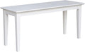 Shaker Style Solid Parawood Kitchen/Dining Bench, 39"W x 14"D x 18"H, Sturdy Seating for Entryway, Living Room, Family Room, or Breakfast Nook, Easy Assembly, Unfinished, Ready to Stain or Paint
