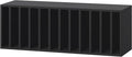 IOTXY DIY Modular Cube Bookcase - CubeXY Customizable Stackable Expandable Basic Shelving Units, 12-Cube Wooden Open Bookshelf with Removable Shelves for 10-inch Vinyl Record Storage Organizer, Black