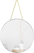 Funerom Sliver Round Wall Mirror 12.6 Inches Circle Mirror Bathroom Mirrors