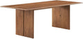 Modway Amistad 86" Solid Wood Modern Farmhouse Rectangular Dining Table in Walnut