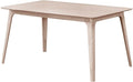 New Classic Furniture Oscar 60" Rectangle Wood Dining Table, White Ash