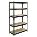Juggernaut Storage Indoor Outdoor 30" x 60" Standalone 5-Tier Steel Utility Shelving Unit w/Adjustable Shelves for Warehouse, Laundry Room, & Garage