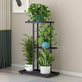 Plant Stand Metal 3 Tier 4 Potted Multiple Flower Pot Holder Shelf Indoor Outdoor Planter Display Shelving Unit for Patio Garden Corner Balcony Living Room (Gray)