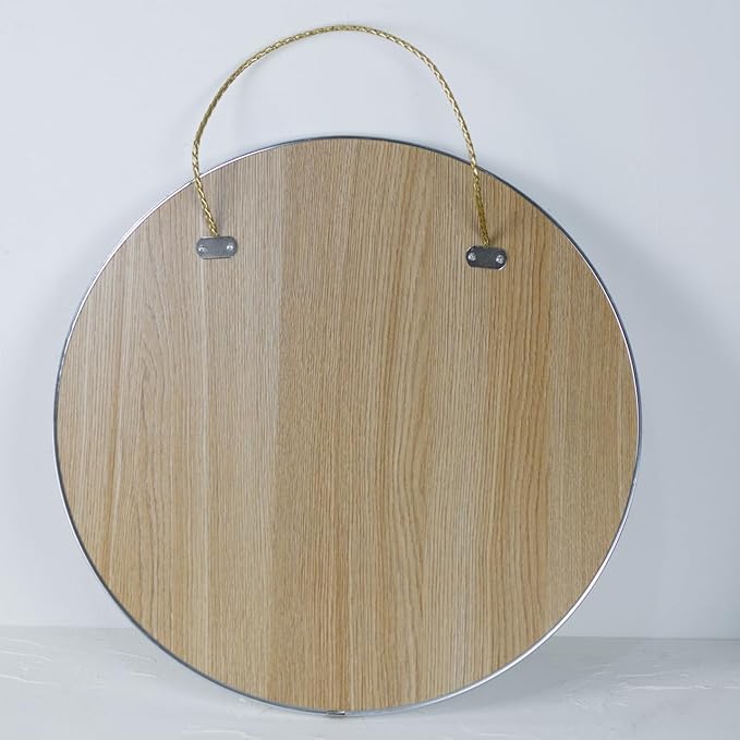 Funerom Round Wall Mirror 15.4 Inches Circle Mirror Bathroom Mirrors for Over Sink Sliver