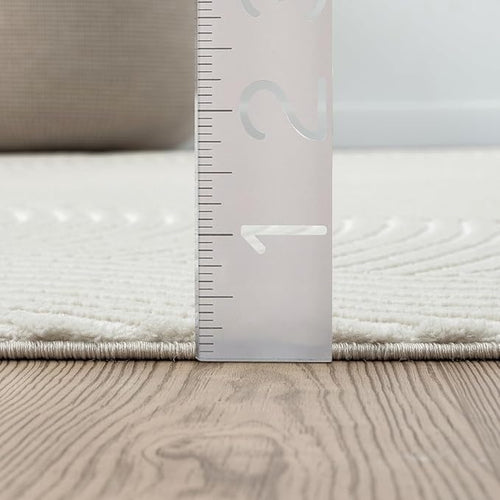 Abani Neutral Cream Area Rug 9' x 12' | White Luxury Zen Carpet | Minimalist Ivory Rugs for Bedroom, Living Room and Dining