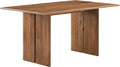Modway Amistad 60" Solid Wood Modern Farmhouse Rectangular Dining Table in Walnut