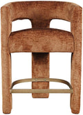 Jofran Gwen Rust Upholstered Counter Stool with Arms – Versatile Barstools – Stylish Seating for Kitchen Dining Room or Home Bar, Natural, Modern Counter Stools, Single Stool