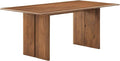 Modway Amistad 72" Solid Wood Modern Farmhouse Rectangular Dining Table in Walnut