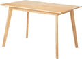 Amazon Basics FSC Certified Sturdy Solid Wood Rectangular Dining Table, Easy Assembly, Kitchen Table, 29.5"D x 47.2"W x 29.5"H, Natural Wood