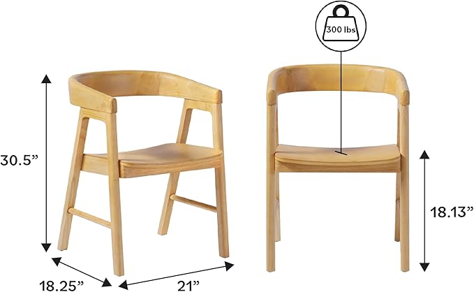 Walker Edison Ezra Modern Boucle Rounded Back Dining Chair - Ivory (Set of 2)
