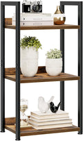 NUMENN Narrow Bookshelf, 3 Tier Bookshelves, Home Office Bookcase Shelf Storage Organizer, Free Standing Storage Shelving Unit for Bedroom, Living Room and Home Office, Vintage