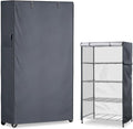Waterproof Shelf Cover,600D Heavy Duty Dustproof Storage Wire Rack Covers,Outdoor Shelving Covers for Wire Shelves with Zipper 48''x20''x72'',Grey