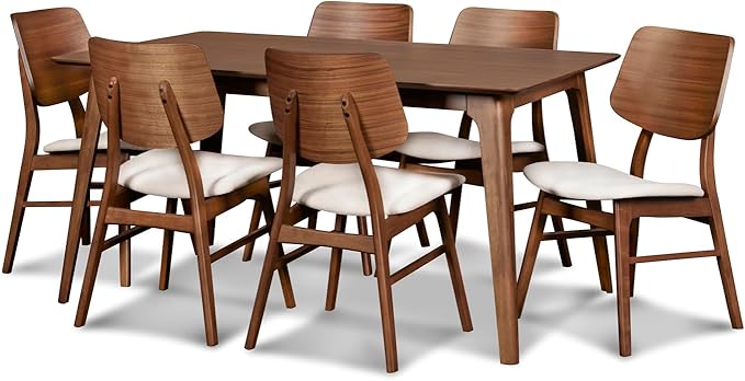 New Classic Furniture Oscar 60" Rectangle Wood Dining Table, Walnut