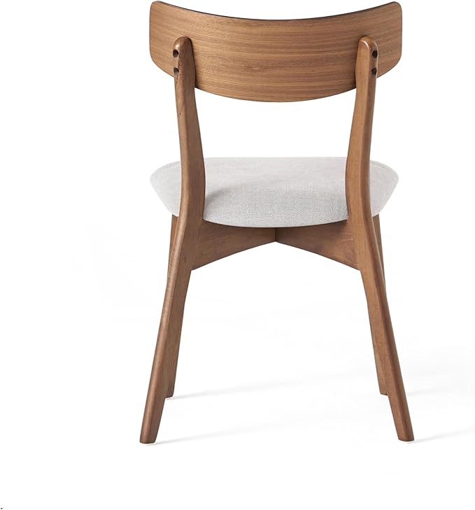 Christopher Knight Home Upholstered Wood Dining Chair,Stylish Designed Dining Room Chair, Accent Armchairs for Living Room (Set of 2),Light Beige