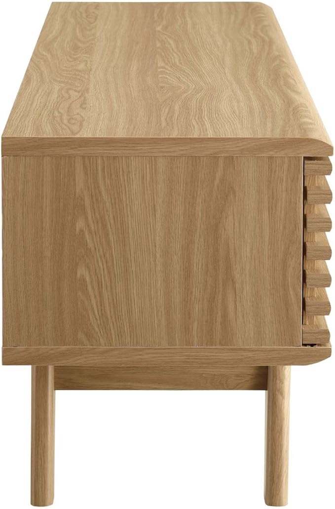 Modway Render Mid-Century Modern Low Profile 48 Inch TV Stand in Oak, 48"