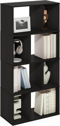 Furinno DALY Book Shelf, 8-Cube Bookshelf, Cube Storage Organizer Bookcase with Irregular Compartments, 11.7 x 23.6 x 49, for Living Room, Bedroom, Home Office, Espresso