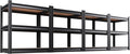Set of 4 Garage Shelving Heavy Duty Storage Shelves, Metal Adjustable Shelving Unit, Utility Garage Organizer Shelf for Basement, Pantry, Kitchen, Warehouse, 15.7" Dx33.5 Wx35.4 H, Black