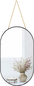 YCHMIR Oval Wall Mirror, Gold, Oval Shape, for Bathrooms and More (Black, 16x9.2 inch)