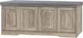 DINZI LVJ Shoe Bench, Entryway Storage Bench with Doors, Cushion, 2-Tier Shoe Rack with 8-Cubby, 47.2”L x 13.8”W Shoe Organizer Cabinet, Adjustable Shelf, Living Room, Bedroom, Gray Wash