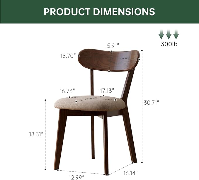 39’’-55’’ Oak Extendable Dining Table and Chairs Set of 4, Solid Wood Folding Kitchen Table, Mid Century Modern Dinner Table for Kitchen, Apartment, Living Room (Walnut 39''-55''+4 Cushion Chairs)