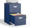 2 Drawer File Cabinet with Lock,Blue Metal Filing Cabinets,Vertical Locking File Cabinet Fit Hanging Files, Letter,File Box and A4 Documents