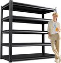 5-Tier Garage Shelving Heavy Duty, 2500LBS Garage Storage Shelves Adjustable Metal Shelving Unit, Utility Rack Shelf, Shelves for Garage Storage, Basement, Warehouse, Shop, 72" H×35.4" W×15.7" D