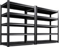 5-Tier Garage Shelving Heavy Duty, 3000LBS Garage Shelves, Adjustable Metal Shelving Unit, Garage Storage Shelves, Utility Rack Shelf, Shelves for Garage Storage, 72" H×45.7" W×20" D, 2 Pack