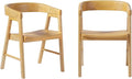 Walker Edison Ezra Modern Boucle Rounded Back Dining Chair - Ivory (Set of 2)