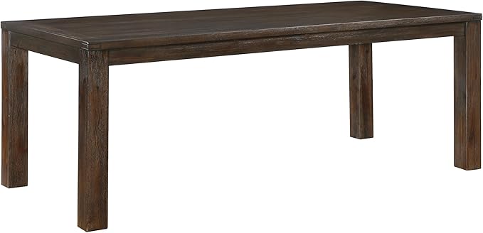 Lexicon 79" Dining Table for 8, Modern Rectangular Dining Room Table, Solid Acacia Wood Dining Table, Modern Wood Table with Solid Wood Leg for Kitchen/Dining/Living Room, Easy Assembly, Dark Brown